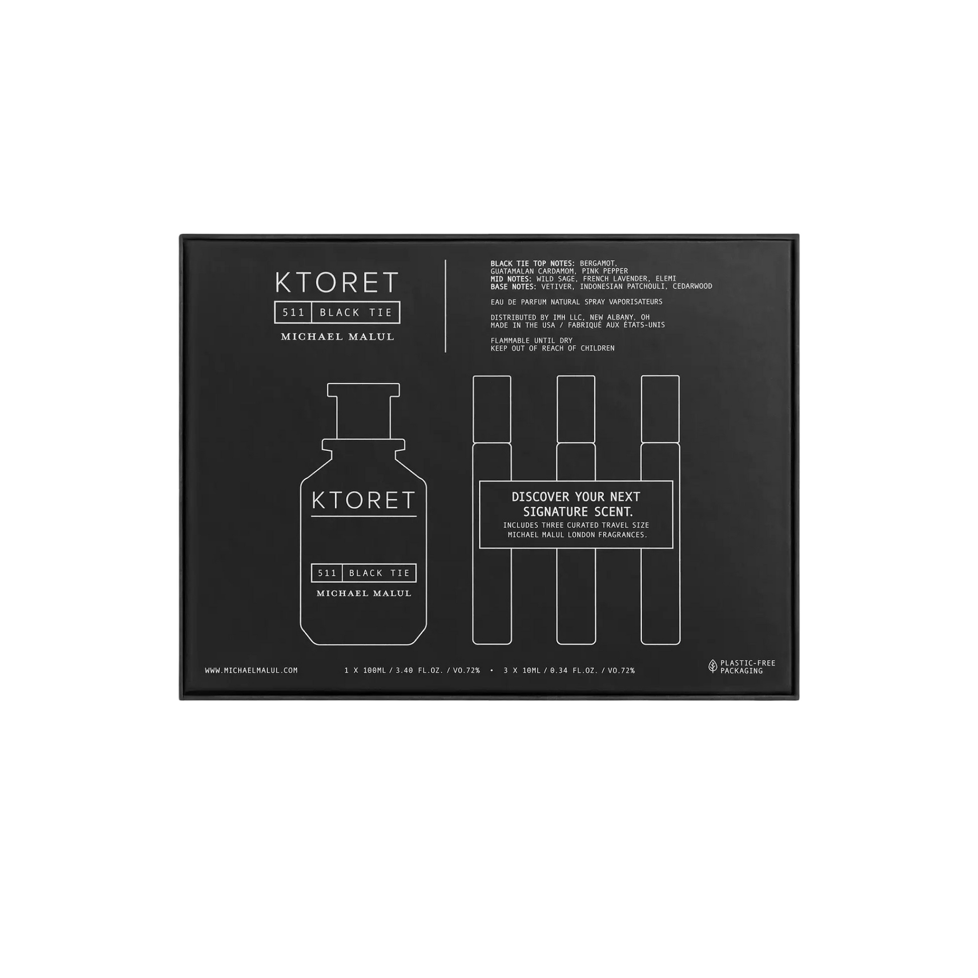 Black TieGift Set 3.4 oz / 100 mL + 3 x 0.33 oz / 10mL Eau de Parfum