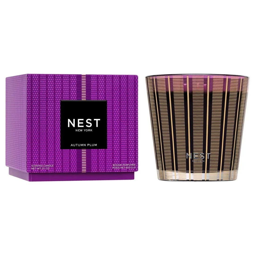 Autumn Plum 3-Wick Candle