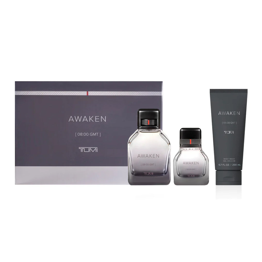 TUMI AWAKEN [08:00 GMT] Gift Set- 100ml EDP + 30ml EDP + 200ml Body Wash TUMI