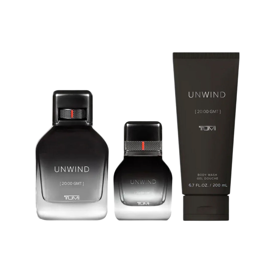 TUMI UNWIND [20:00 GMT] Gift Set - 100ml EDP + 30ml EDP + 200ml Body Wash TUMI
