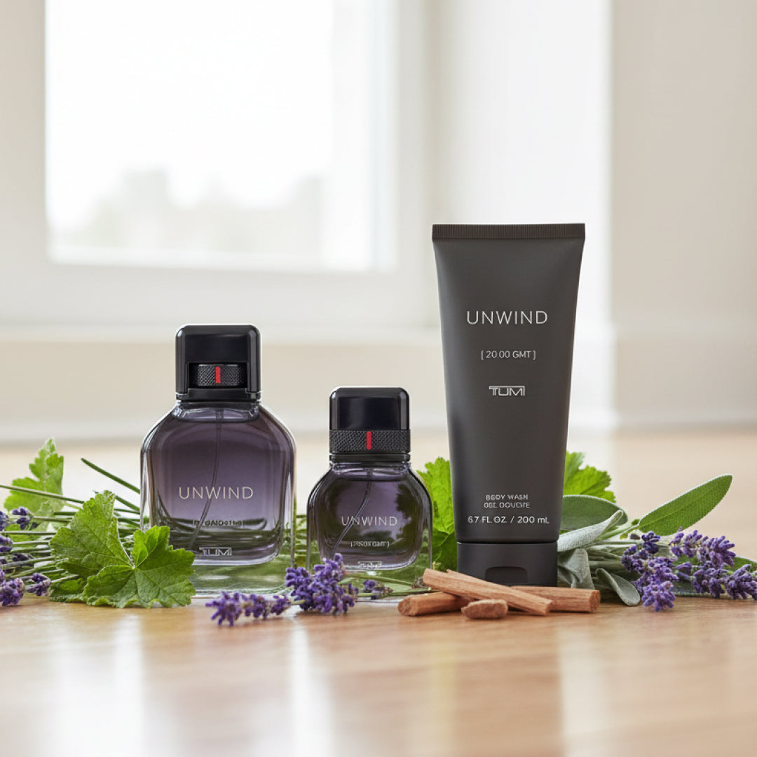 TUMI UNWIND [20:00 GMT] Gift Set - 100ml EDP + 30ml EDP + 200ml Body Wash TUMI